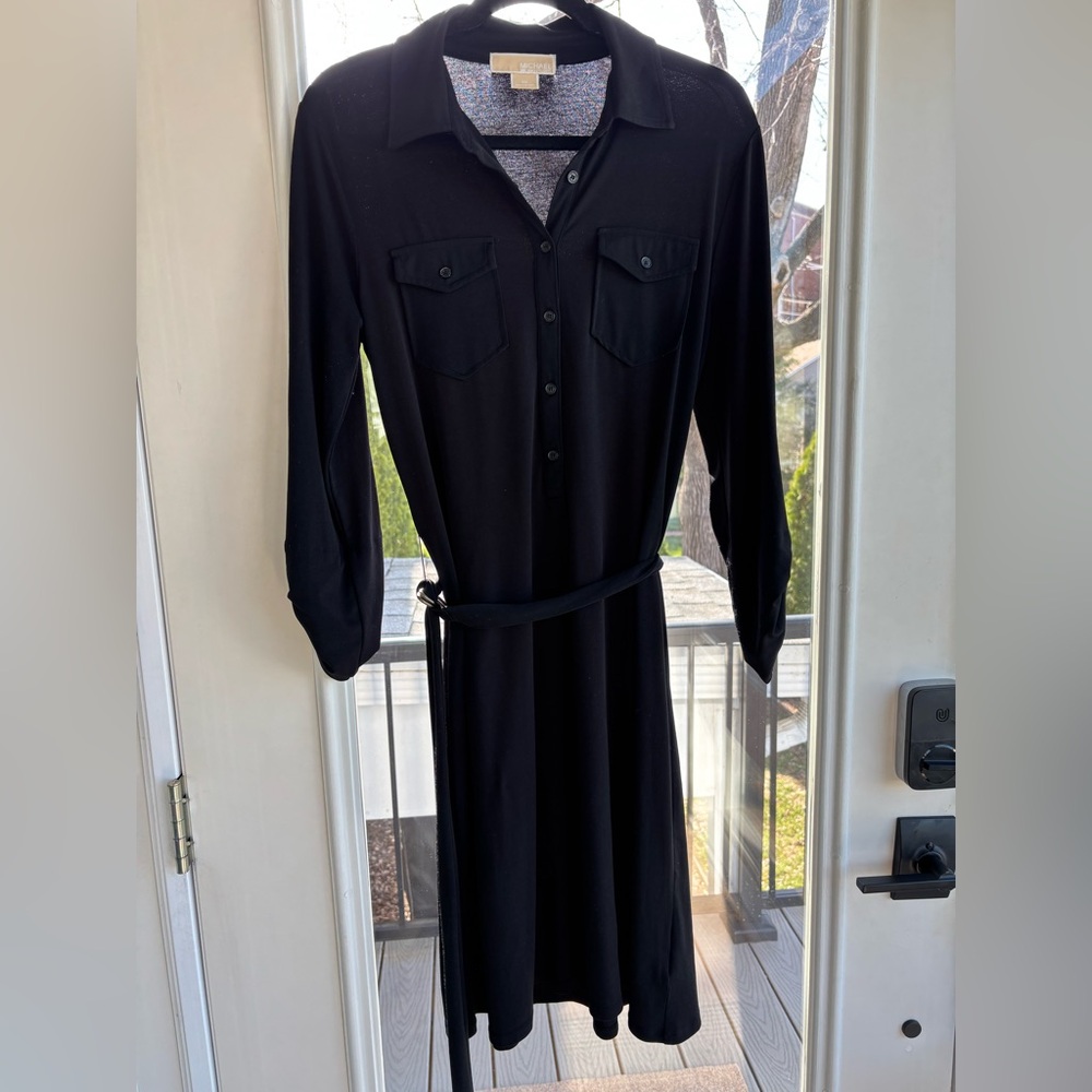 Michale Kors Black Shirt Dress with belt